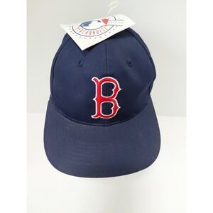 VTG 90s Boston Red Sox Snapback Hat Twins Enterprise MLB Navy Blue Adjustable SM